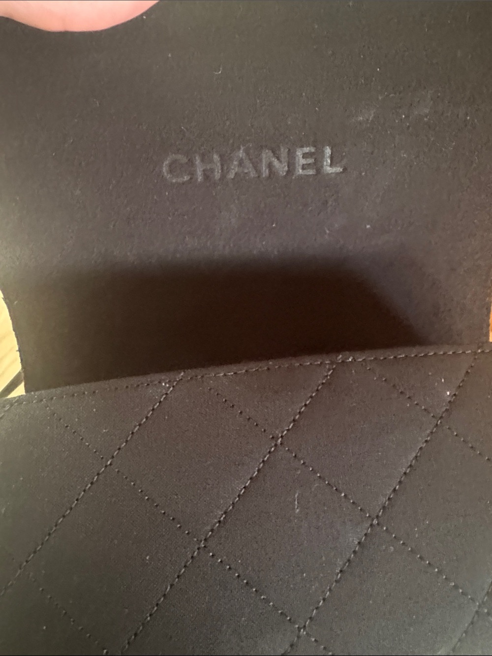 CHANEL Black Rectangular Sunglasses with Silver CC Logo - Picture 5 of 6